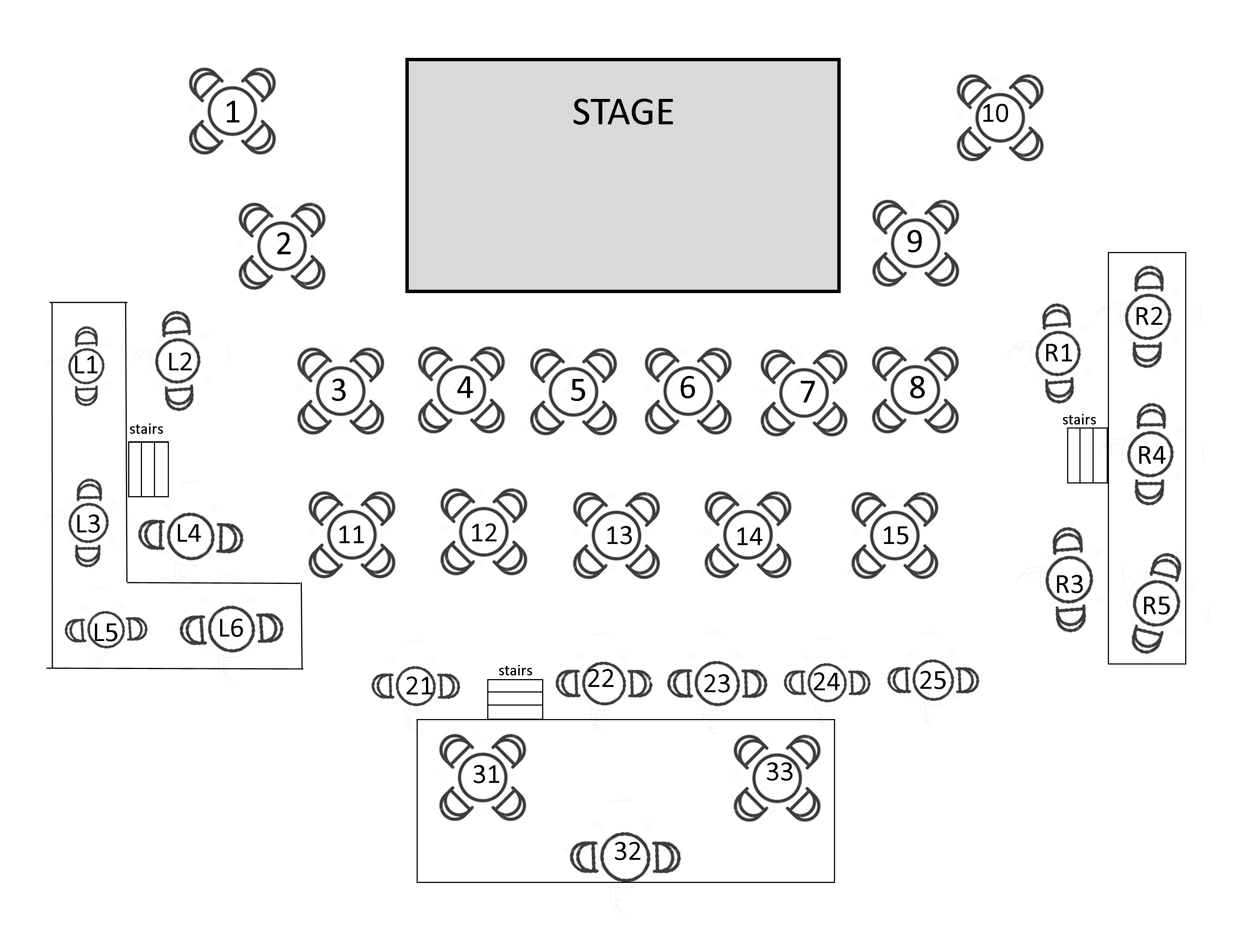 seating map blank | Firehouse Stage